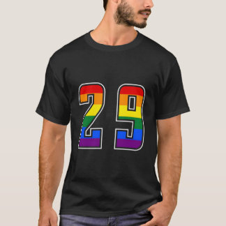 Rainbow Number 29 Team Junior Numbered Uniform T Shirt