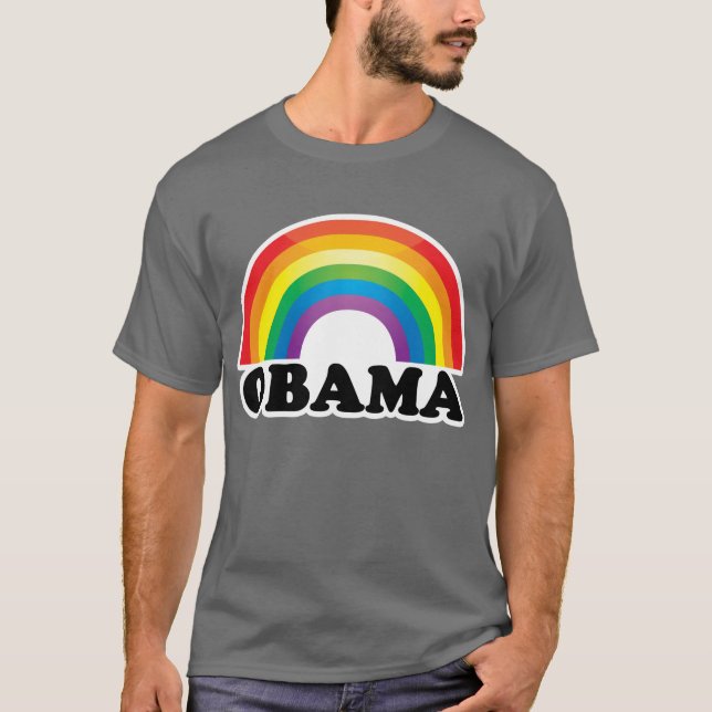 Rainbow Obama T Shirt (Framsida)