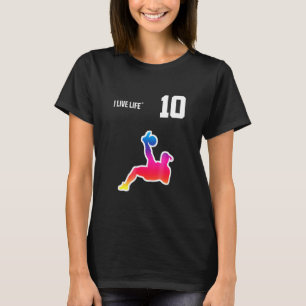 Rainbow Ocare I Live Life Trendig Cute Futbol Tees T Shirt