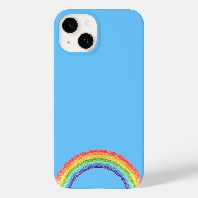 Rainbow och blå himmel Fodral-Mate iphone case (Baksida)