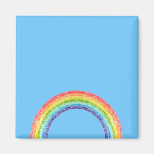 Rainbow och blå himmel magnet