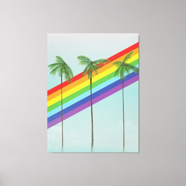 Rainbow och Handflatan Canvastryck (Framsida)
