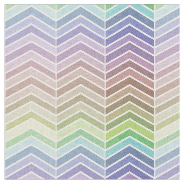 Rainbow och Textured Chevron Mönster Tyg (Närbild)