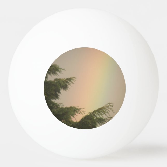Rainbow och Träd Ping Pong Boll (Framsidan)