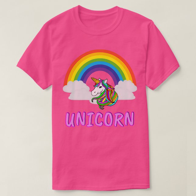 Rainbow och unicorn t shirt (Design framsida)