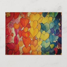 Rainbow of Hearts and Hope Firande vycard Vykort