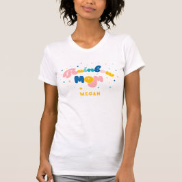 Rainbow of Roligt Födelsedagsfest Theme Mamma T-Sh T Shirt