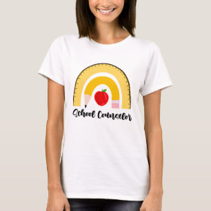 Rainbow of School Supplies School Counselor Woman T Shirt