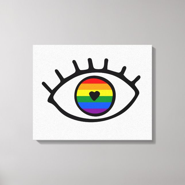 Rainbow Öga Canvastryck (Framsida)