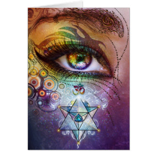 Rainbow Öga Kärlek & Light Hälsningskort