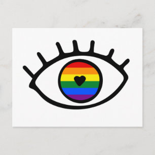 Rainbow Öga Vykort