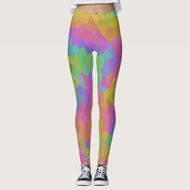 Rainbow Oil Mosaics Leggings (Framsida)