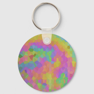 Rainbow Oil Mosaics Nyckelring
