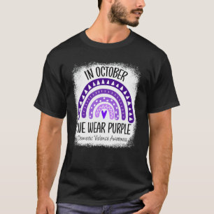 Rainbow oktober Vi Bära Lila Domestic Violas A T Shirt