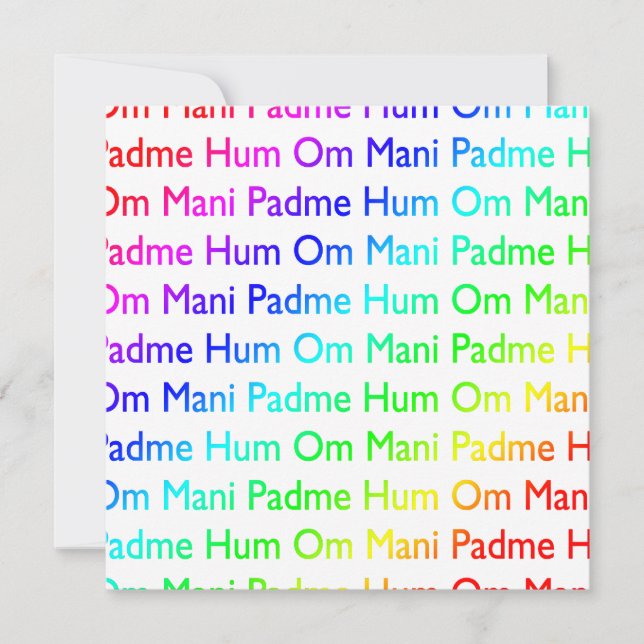 Rainbow Om Mani Padme Hum-inbjudan Inbjudningar (Framsida)