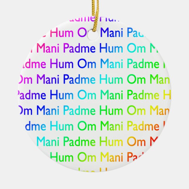 Rainbow Om Mani Padme Hum Ornament (Framsidan)