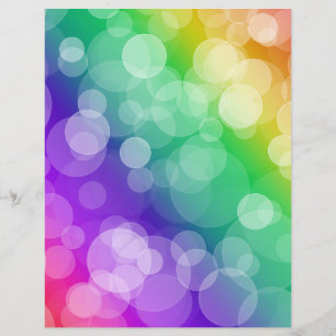 Rainbow Ombre Bokeh Scrapbook Papper