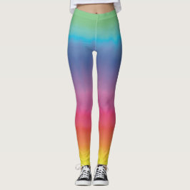 Rainbow Ombré Hand Painting Art av Heva Weva Leggings