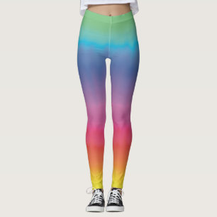 Rainbow Ombré Hand Painting Art av Heva Weva Leggings