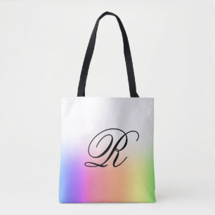 Rainbow Ombre över valfri Färg med Monogram Tygkasse