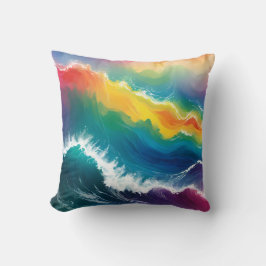 Rainbow Ombre Vinkarare Dekorativ kudde