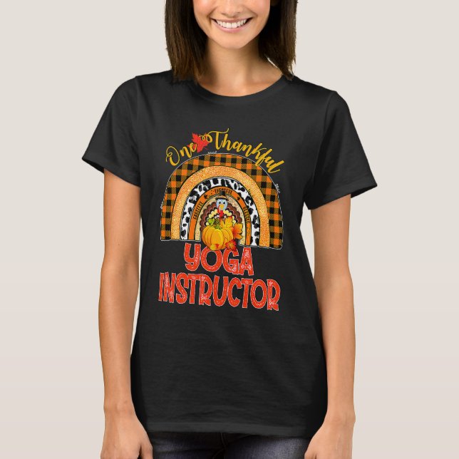 Rainbow One Tacksam Yoga Instruktör T Shirt (Framsida)