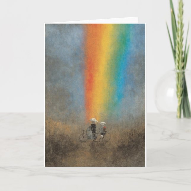 Rainbow Önskemål Greeting Card Kort (Framsida)