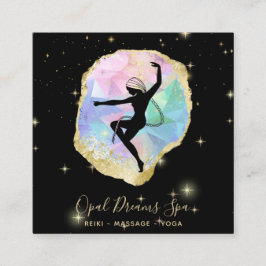 *~* Rainbow Opal Goddess Celestial Magic Cosmic Fyrkantigt Visitkort