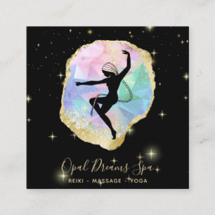 *~* Rainbow Opal Goddess Celestial Magic Cosmic Fyrkantigt Visitkort