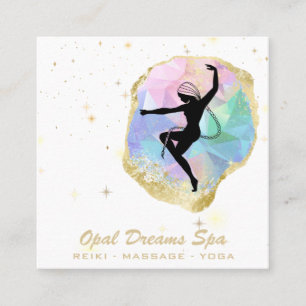 *~* Rainbow Opal Goddess Celestial Magic Cosmos Fyrkantigt Visitkort