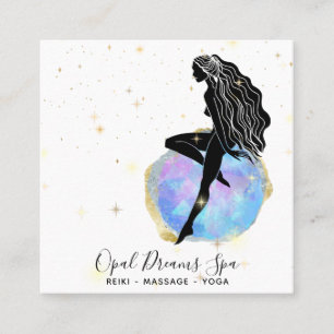 *~* Rainbow Opal Goddess Star Celestial Magic Fyrkantigt Visitkort