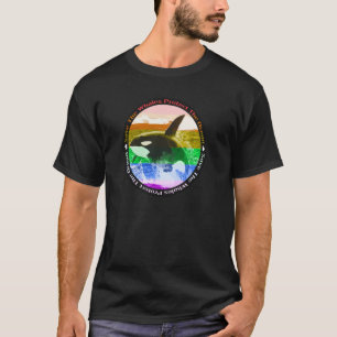 Rainbow Orca Killer Whale Earth Activist Marine Bi T Shirt