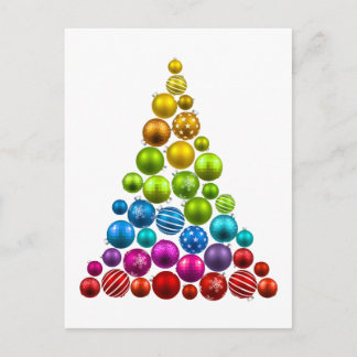 Rainbow Ornament Julgran Helg Vykort