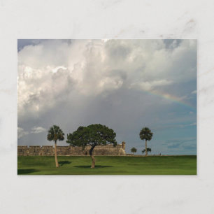 Rainbow over Castillo de San Marcos Vykort
