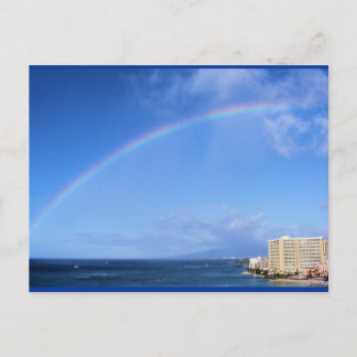 Rainbow over Honolulu, Hawaii Vykort