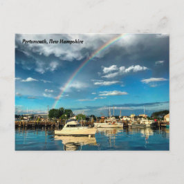 Rainbow Over Portsmouth Harbour, New Hampshire Vykort
