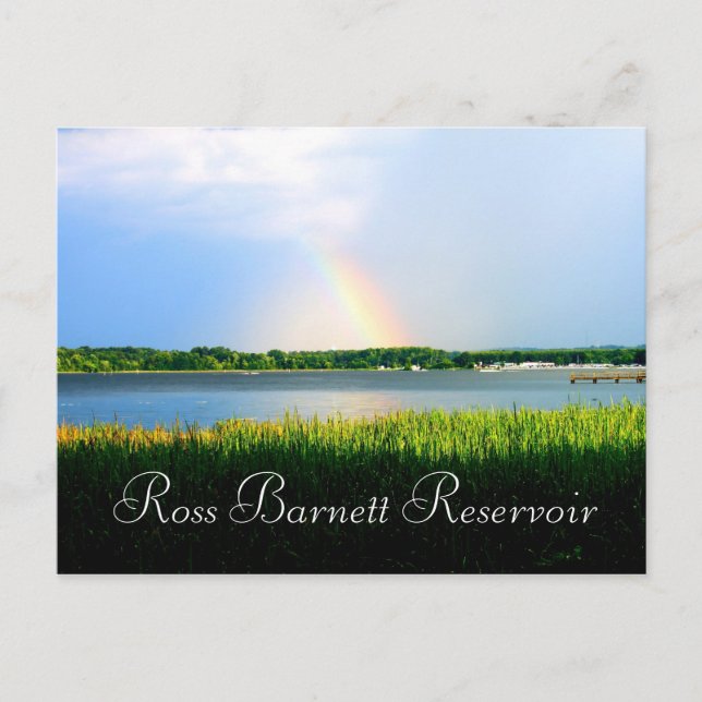 Rainbow över Ross Barnett Reservoir Vykort (Framsida)