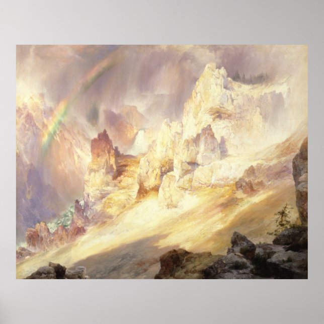 Rainbow Over Yellowstone, Moran 1900 Poster (Framsidan)