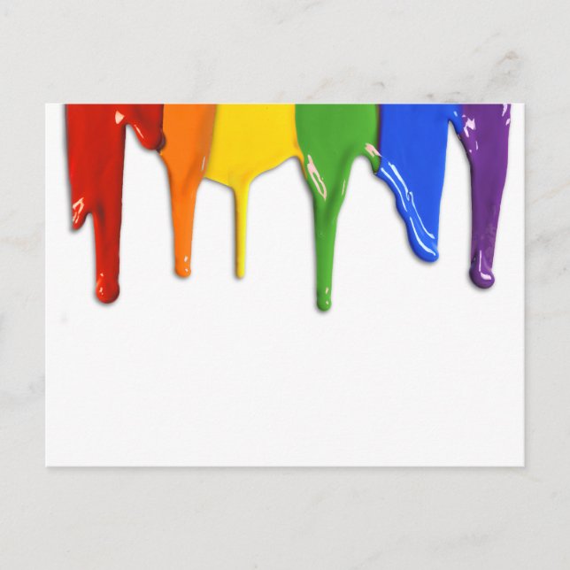RAINBOW PAINT-DRIPPINGARNA -.png Vykort (Framsida)