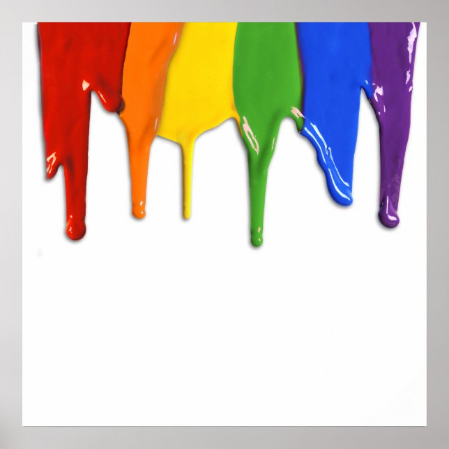 RAINBOW PAINT DRIPPINGS -.png Poster (Framsidan)