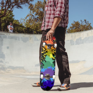 RAINBOW PAINT STÄNK GRAFFITTI SKATEBOARD