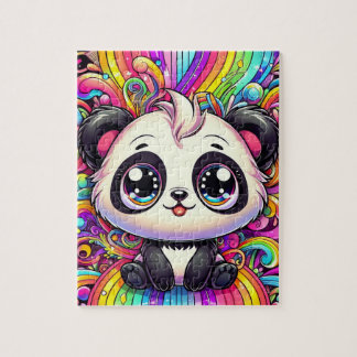 Rainbow Panda puzzle Pussel
