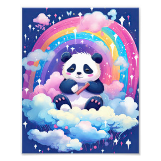 Rainbow Pandas Fototryck
