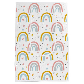Rainbow Papper Gift Bag for Birthday , Baby Shower