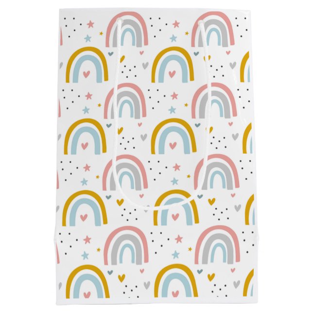 Rainbow Papper Gift Bag for Birthday , Baby Shower (Baksidan)