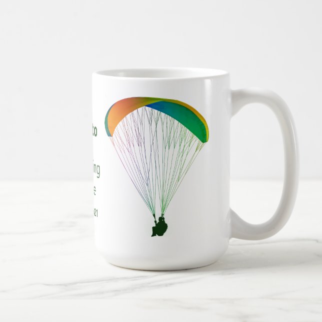 Rainbow Paraglider Graphic Souvenir med din text Kaffemugg (Höger)