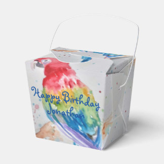 Rainbow Parrot Bird Birthday Cake Favbox Presentaskar