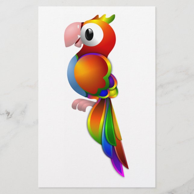 RAINBOW PARROT BREVPAPPER (Framsida)