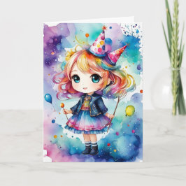 Rainbow Party Magic - Anpassadet Birthday Kort