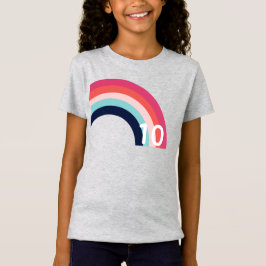 Rainbow Party Personlig Age Rosa Blue Grått T Shirt